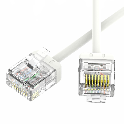 Патч-корд неэкранированный Ultra SLIM CAT6 U/UTP 4х2, 32 AWG, LSZH, белый, 0,2м