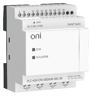 Модуль ПЛК 410 ЦПУ 8 DI 4 RO 220В AC с Ethernet портом без экрана