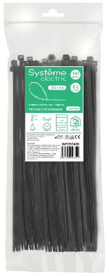 Стяжка кабельная MultiSet 250х4.8 Чёрная (100шт)