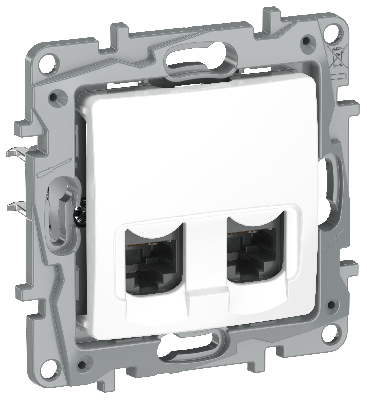 IEKETIKA Розетка компьютерная двойная RJ45 категория 5Е UTP 6722551 белый