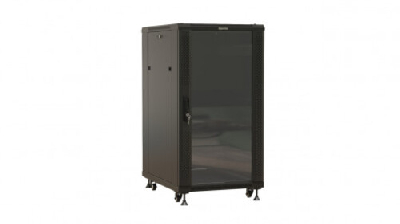 Шкаф напольный 19-дюймовый. 47U. 2277x800х1200 мм (ВхШхГ). передняя и задняя распашные перфорированные двери (75%). ручка с замком. 2 вертикальных кабельных организатора. цвет черный (RAL 9004)(разобранный)