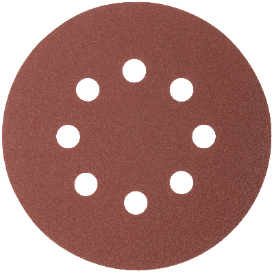Круги абразивные шлифовальные перфорированные на ворсовой основе под ''липучку'' (Р120, 125 мм, 5шт), CUTOP Profi