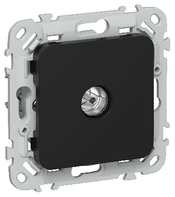 FLITE Розетка TV экранированная проходная тип M РТВм-1-1-2-ФлЧ черный IEK