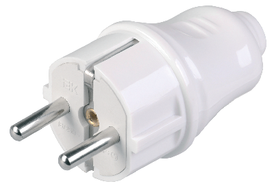 Евровилка прямая белая 16А