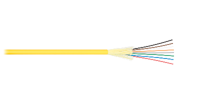 Кабель волоконно-оптический, 16 волокон, SM 9/125 OS2, внутр, распред, LSZH, желтый