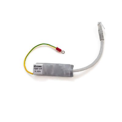 Устройство защиты портов локальной сети Ethernet 10 Base-T/100 Base-TX/1000 Base-T, в том числе, использующих технологию PoE стандартов IEEE 802.3af, IEEE 802.3at и IEEE 802.3bt, - 55° ? +85°С, IP20, 65х21х20мм (УЗИП, грозозащита)