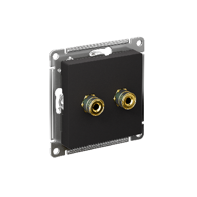 Аудиорозетка ATLASDESIGN двухместная карбон