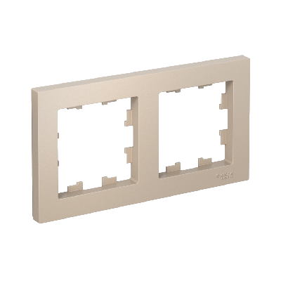 ATLASDESIGN рамка двухпостовая, универсальная, ПЕСОЧНЫЙ