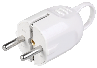 Евровилка угловая с ушком белая 16А