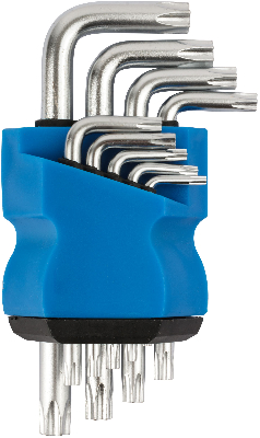 Ключи ''звездочки'', набор 9 шт T10-T50, в пластиковом держателе