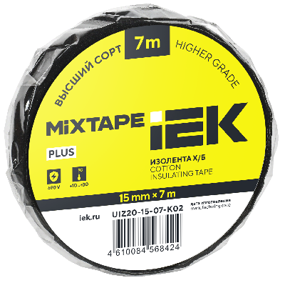 MIXTAPE 5 Изолента Х/Б 15мм 7м IEK