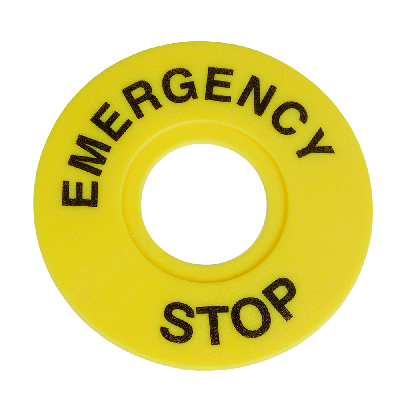 Бирка ''Стоп'' OptiSignal D22 A45-MH2260 круглая 60мм (EMERGENCY STOP) ZBY9320