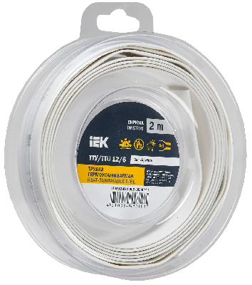 Трубка термоусадочная ТТУ нг-LS 12/6 белая (2м/упак) IEK