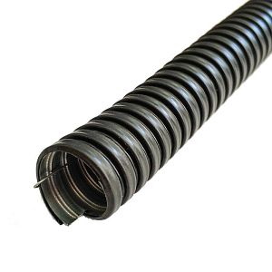 Металлорукав в ПВХ изоляции МРПИ НГ 20 (50 м/уп.) черный с протяжкой