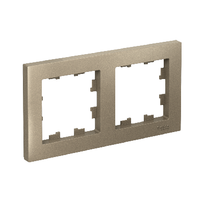 Рамка двухпостовая ATLASDESIGN универсальная шампань