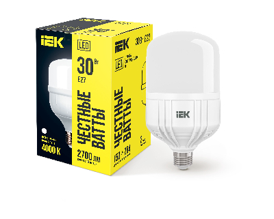 Лампа светодиодная LED 30вт Е27 белый