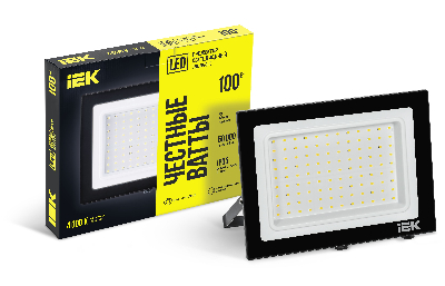 Прожектор светодиодный СДО 06-100 IP65 4000К черный IEK