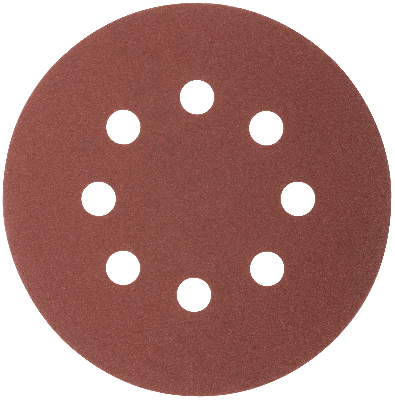Круги абразивные шлифовальные перфорированные на ворсовой основе под ''липучку'' (Р150, 125 мм, 5шт), Profi