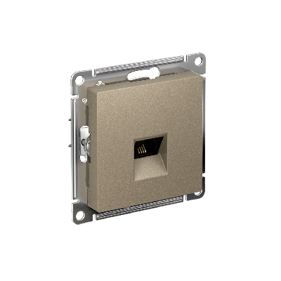 Розетка ATLASDESIGN телефонная RJ11 механизм шампань