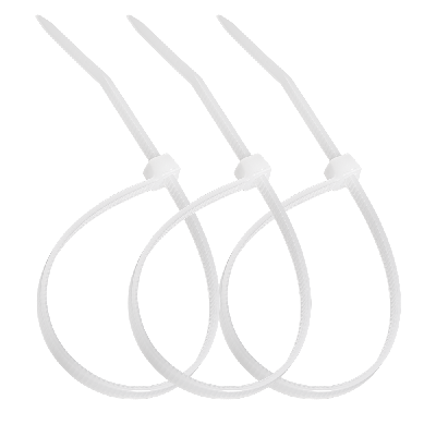 Стяжка нейлоновая 3,6х250мм белая уп. 100шт