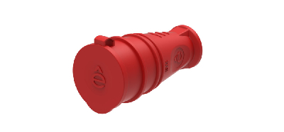 MultiSet Розетка 2К+З кабельная каучуковая 16А/250В IP44 Красная
