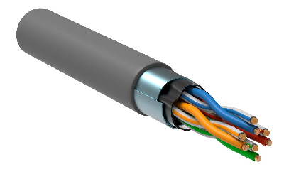 Витая пара F/UTP кат.5E 4 пары PVC 305м серый GENERICA