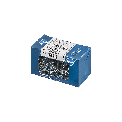 Шуруп универсальный 4х16 потайная головка, остроконечный, оцинкованный (200шт) - коробка