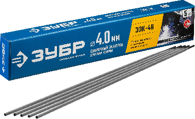Электроды ЗОК-46 рутил-целлюлозный, d 4.0x450 мм, 5 кг в коробке, Профессионал.