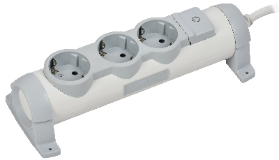 COMFORT Удлинитель У03К 3 места 2P+PE 5м 3х1,5мм2 16А белый IEK