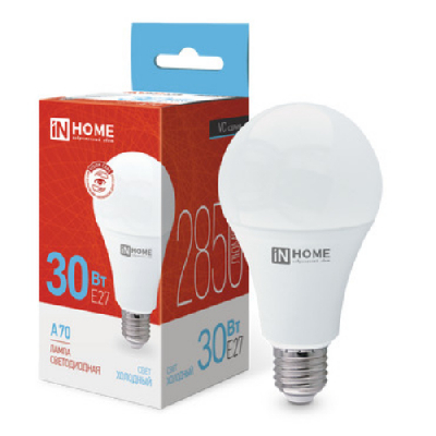 Лампа светодиодная LED-A70-VC 30Вт 230В Е27 6500К 2850Лм IN HOME