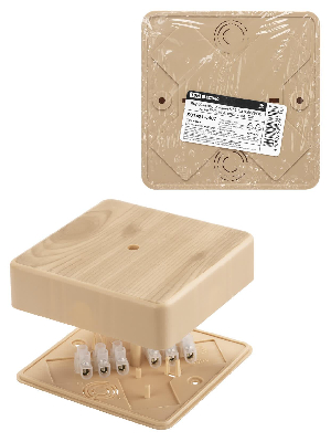 Коробка распаячная КР 100х100х29 ОП сосна IP40, инд. штрихкод