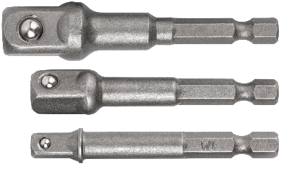 Адаптеры под головки с хвостовика под биты набор 3 штCrV