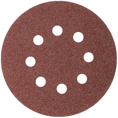 Круги абразивные шлифовальные перфорированные на ворсовой основе под ''липучку'' (Р36, 125 мм, 5шт), Profi