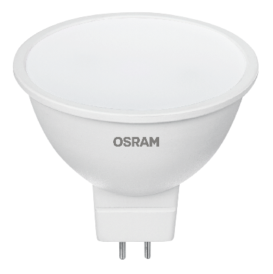 Лампа светодиодная LED 5Вт GU5.3 4000К 500Лм CRI95 спот 12В (замена 50Вт) OSRAM матовый рассеиватель