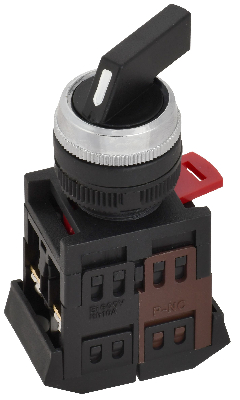 Переключатель ALC-22 с фиксацией 2 позиции I-0    черная длинная ручка