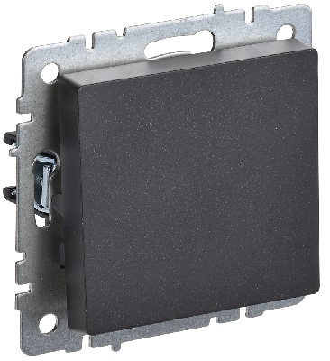 BRITE Выключатель одноклавишный самовозвратный 10А ВС10-1-4-БрЧ черный