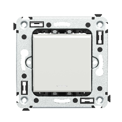 Выключатель одноклавишный, в стену Белое облако