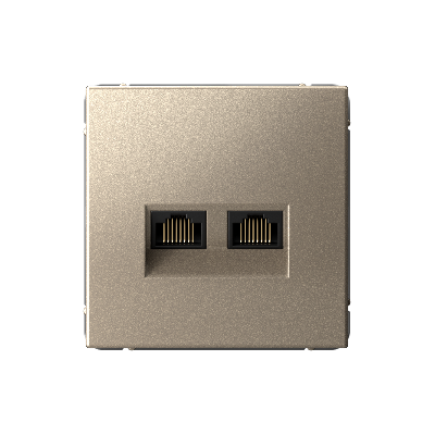 ARTGALLERY РОЗЕТКА двойная компьютерная RJ45+RJ45, кат. 5е, механизм, ШАМПАНЬ