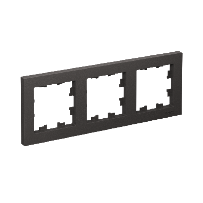 ATLASDESIGN 3-постовая РАМКА, универсальная, БАЗАЛЬТ