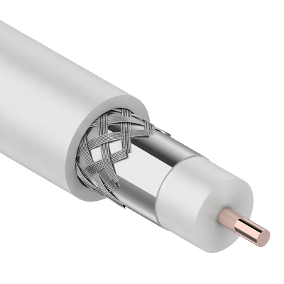 Кабель коаксиальный магистральный RG-11U, 75Ом, CCS/Al/Al, 83%, IN, белый 305м