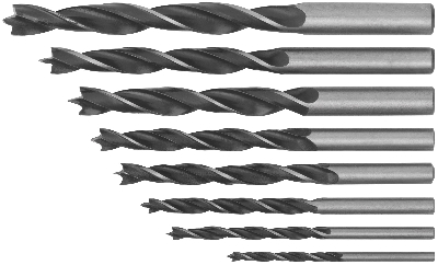 Набор сверл по дереву, ПВХ конверт, 8 шт(3-4-5-6-7-8-9-10 мм)