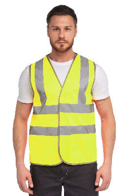 Жилет сигнальный арт. J04К цв. жёлтый флуоресцентный р. 3XL 120-124/170-188