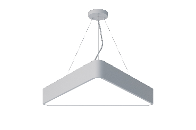 Светильник светодиодный Geometria Delta SPO-151-W-40K-030 30Вт 4000К 2900Лм IP40 600х600х80 белый подвесной