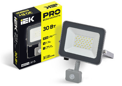 Прожектор светодиодный ДО-30w с ИК датчиком 6500К 2700Лм IP54