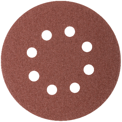 Круги абразивные шлифовальные перфорированные на ворсовой основе под ''липучку'' (Р60, 125 мм, 5шт), Profi