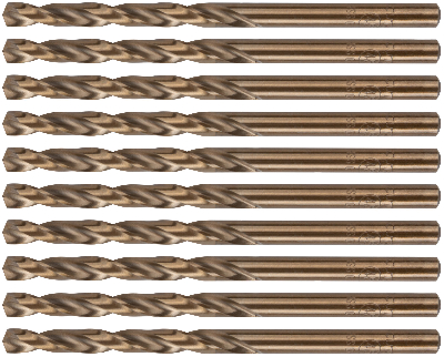 Сверло по металлу Cutop Profi с кобальтом 5%, 4.5 x 80мм (10 шт)