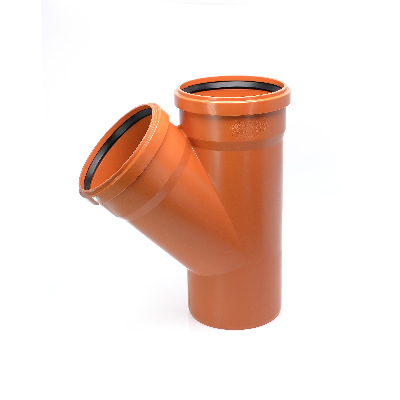 Тройник двухраструбный 45 град. 160 для наружной канализации