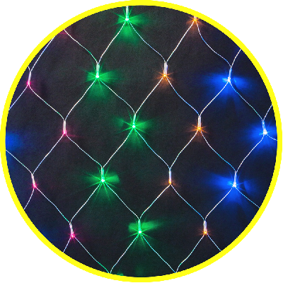 Гирлянда новогодняя светодиодная NGF-N01-240RGBY-12-2x1.5m-230-TR-IP44