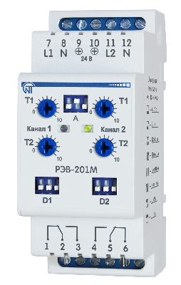 Реле времени двухканальное РЭВ-201М 7 программ