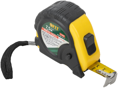 Рулетка прорезинен. корпус, тройной стопор ''Ультра'' 7.5 м x 25 мм